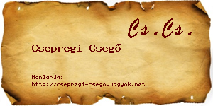 Csepregi Csegő névjegykártya