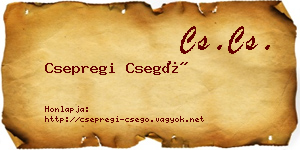Csepregi Csegő névjegykártya